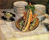 Gustave Caillebotte Still Life with Crayfish painting